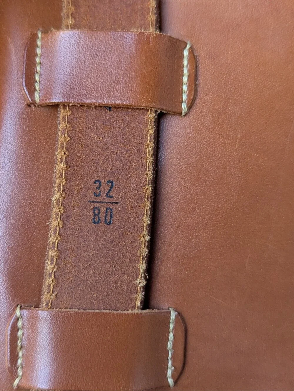 VTG 80s Banana Republic English Saddle Hide Leather Money Belt Size 32